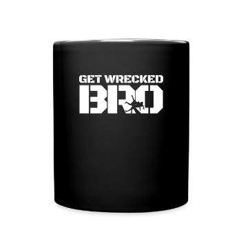Holen Sie sich Wrecked Bro Wrestler Trash Talk Wre - Tasse einfarbig - Schwarz - Vorne