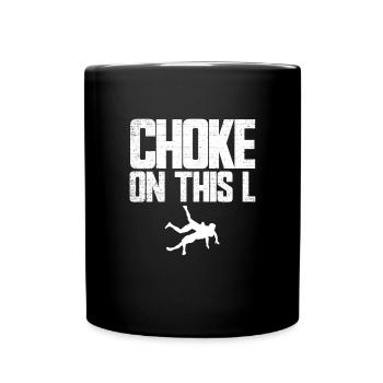 S’étouffer avec ce trash talk de lutteur L wres - Mug uni - noir - Devant
