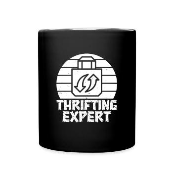 Thrift Shop Thrifting Expert Love Thrifting - Full Colour Mug - black - Front