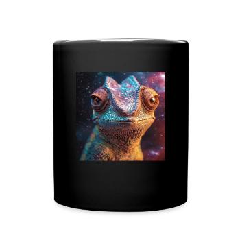 Chamäleon - Tasse einfarbig - Schwarz - Vorne