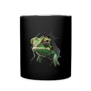 Chamäleon - Tasse einfarbig - Schwarz - Vorne