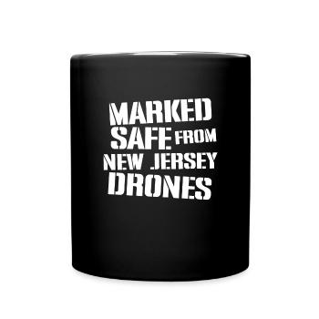 Als sicher vor Drohnen aus New Jersey markiertDroh - Tasse einfarbig - Schwarz - Vorne
