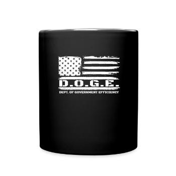 D.O.G.E. Ministry of Government Efficiency DOGE - Full Colour Mug - black - Front