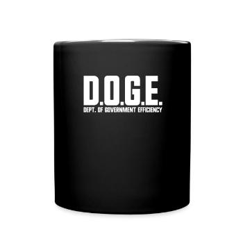 D.O.G.E. Ministry of Government Efficiency DOGE - Full Colour Mug - black - Front