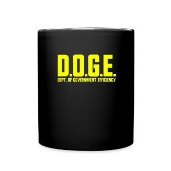 D.O.G.E. Ministry of Government Efficiency DOGE - Full Colour Mug - black - Front