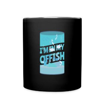 Je suis dans mon aquarium Offish - Mug uni - noir - Devant