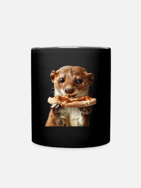 Hermelin - Tasse einfarbig - Schwarz