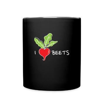 I Love Beets Beetroot - Full Colour Mug - black - Front