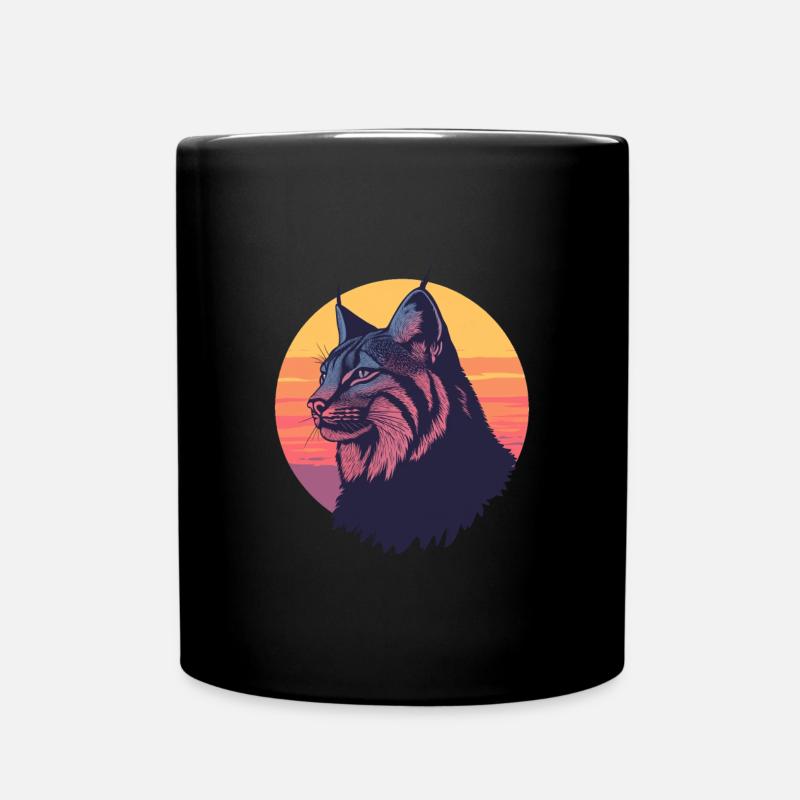Luchs - Tasse einfarbig - Schwarz