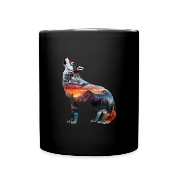 Timber wolf - Tasse einfarbig - Schwarz - Vorne