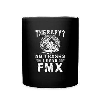 Dirtbike Rider Therapy? No Thanks MX Motocross - Tasse einfarbig - Schwarz - Vorne