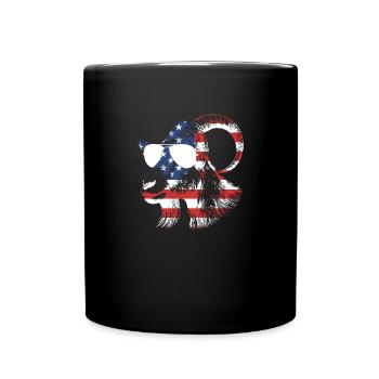 CHÈVRE. Drapeau américain GOAT - Mug uni - noir - Devant