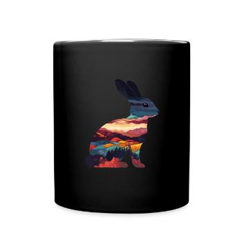 Lapin - Mug uni - noir - Devant