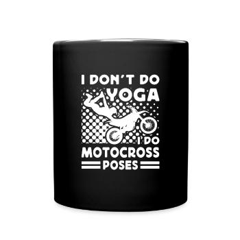 Dirtbike Rider I Do Poses MX Motocross Supercross - Full Colour Mug - black - Front