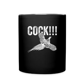 Hahn-Fasan-Jagd Herren-Hochlandjäger-Fasan - Tasse einfarbig - Schwarz - Vorne