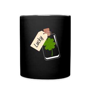 Lucky Shamrock pour la Saint-Patrick - Mug uni - noir - Devant