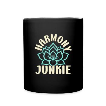 Yoga Harmony Junkie Funny Yoga - Full Colour Mug - black - Front