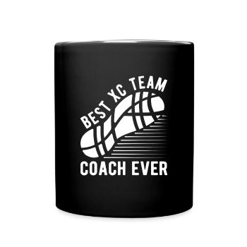Cross Country Runner Design - XC Coach - Running - Full Colour Mug - black - Front