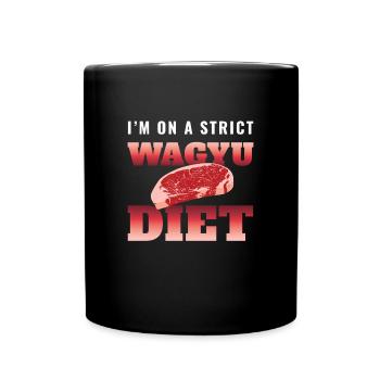 Wagyu Diet Premium Beef Connoisseur - Full Colour Mug - black - Front
