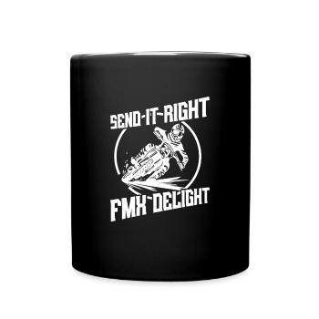 Dirtbike Rider FMX Delight MX Motocross Supercross - Tasse einfarbig - Schwarz - Vorne