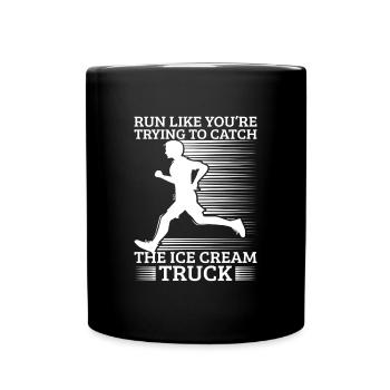 Marathon Runner Trying Catch IceCream Truck - Tasse einfarbig - Schwarz - Vorne