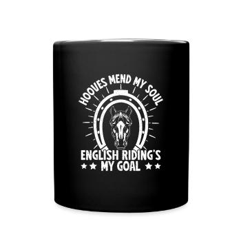 Horseback Riding `s My Goal Horse Rider - Tasse einfarbig - Schwarz - Vorne