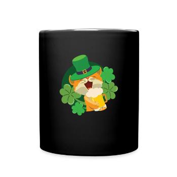 Chat Chaton de la Saint-Patrick - Mug uni - noir - Devant