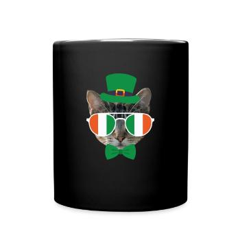Chat Chaton de la Saint-Patrick - Mug uni - noir - Devant