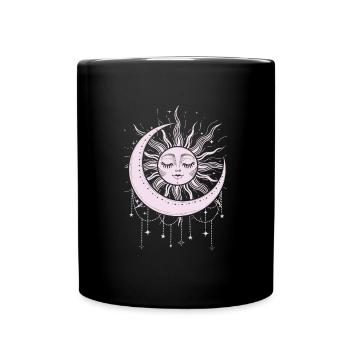 Soleil et Lune Univers Ésotérique - Mug uni - noir - Devant
