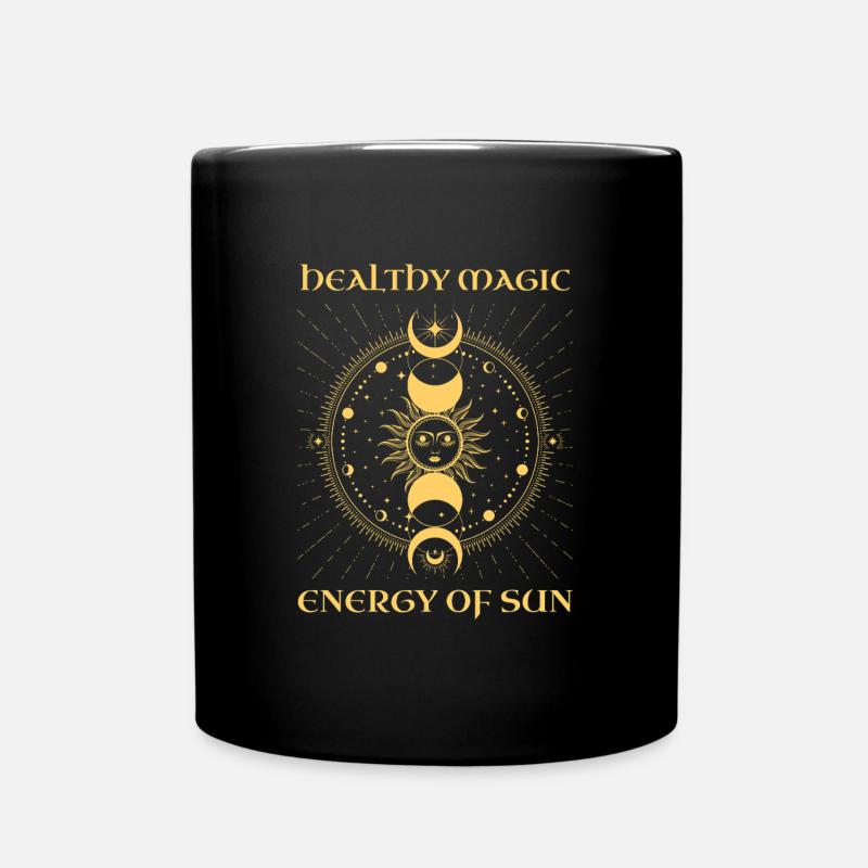 Healthy Magic Sonne Mond Universum - Tasse einfarbig - Schwarz