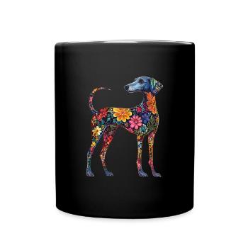 Windhund - Tasse einfarbig - Schwarz - Vorne