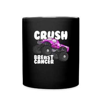 Crush Breast Cancer Brustkrebs-Bewusstsein - Tasse einfarbig - Schwarz - Vorne