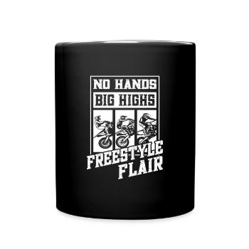Dirtbike Rider No Hands Big Highs MX Motocross - Mug uni - noir - Devant