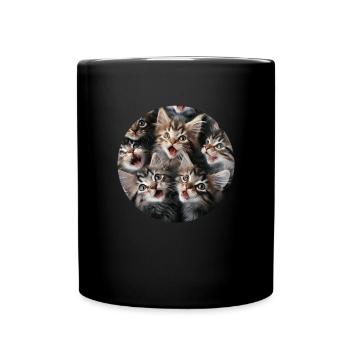 Maine Coon - Tasse einfarbig - Schwarz - Vorne
