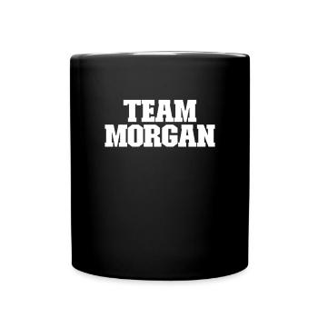 Team Morgan Nachname Morgan - Tasse einfarbig - Schwarz - Vorne