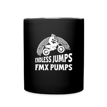 Dirtbike Rider Endless Jumps MX Motocross - Tasse einfarbig - Schwarz - Vorne