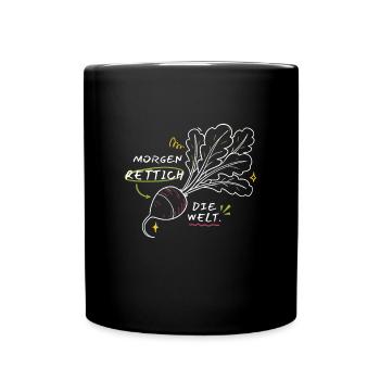 Radis du matin Le dicton de radis du monde - Mug uni - noir - Devant