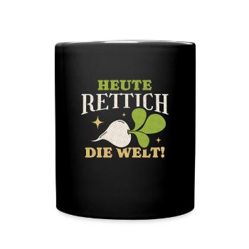 Aujourd’hui Radis Le Radis du Monde Dicton - Mug uni - noir - Devant