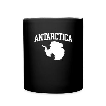 Antarktis-Karte der Antarktis - Tasse einfarbig - Schwarz - Vorne