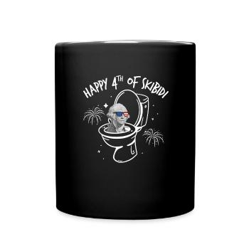 Happy 4th of Skibidi Washington Skibidi ToiletteTe - Tasse einfarbig - Schwarz - Vorne