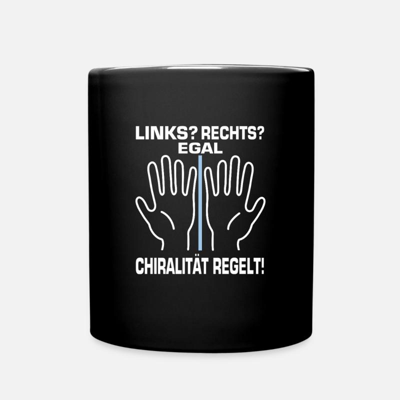 Chirality regulates! Chemistry Chemist - Full Colour Mug - black