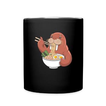 Walross - Tasse einfarbig - Schwarz - Vorne