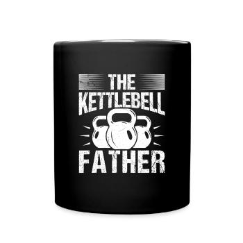 Gym Junkies The Kettlebell Father Calisthenics - Full Colour Mug - black - Front