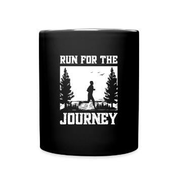 Marathon Enjoy The Journey Running Gift - Tasse einfarbig - Schwarz - Vorne
