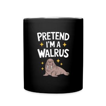 Walross - Tasse einfarbig - Schwarz - Vorne