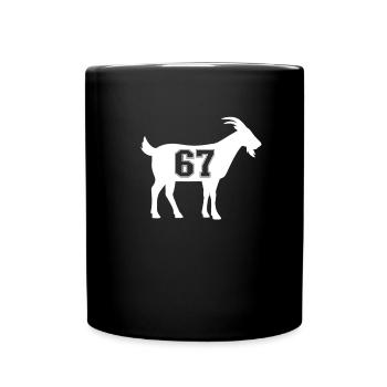 Chèvre 67 G.O.A.T. Numéro Soixante-sept ZiegHeme - Mug uni - noir - Devant
