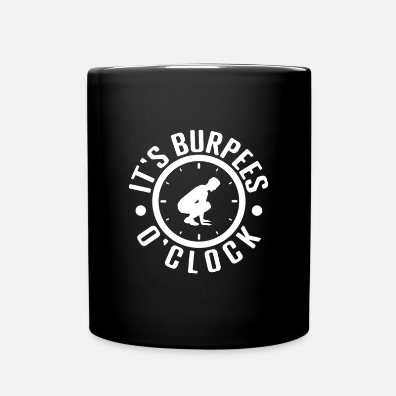 Gym Junkies It´s Burpees O´Clock Calisthenics - Tasse einfarbig - Schwarz