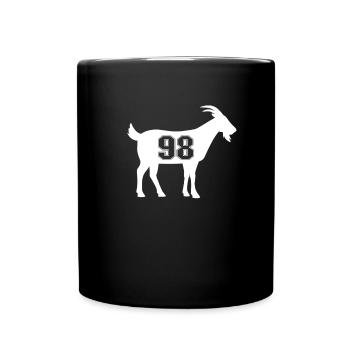 Chèvre 98 G.O.A.T. Numéro quatre-vingt-dix-huit Chèvre - Mug uni - noir - Devant