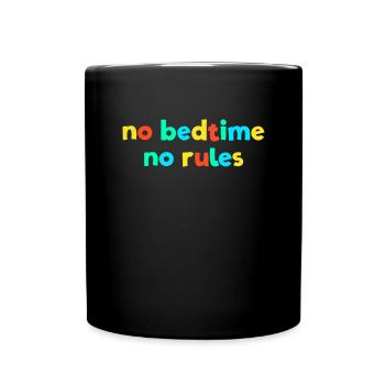 No Bedtime, No Rules Kid Core Brat Ge - Full Colour Mug - black - Front