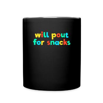 Will sulk for snacks Kid Core Brat Gen Z Kid - Full Colour Mug - black - Front